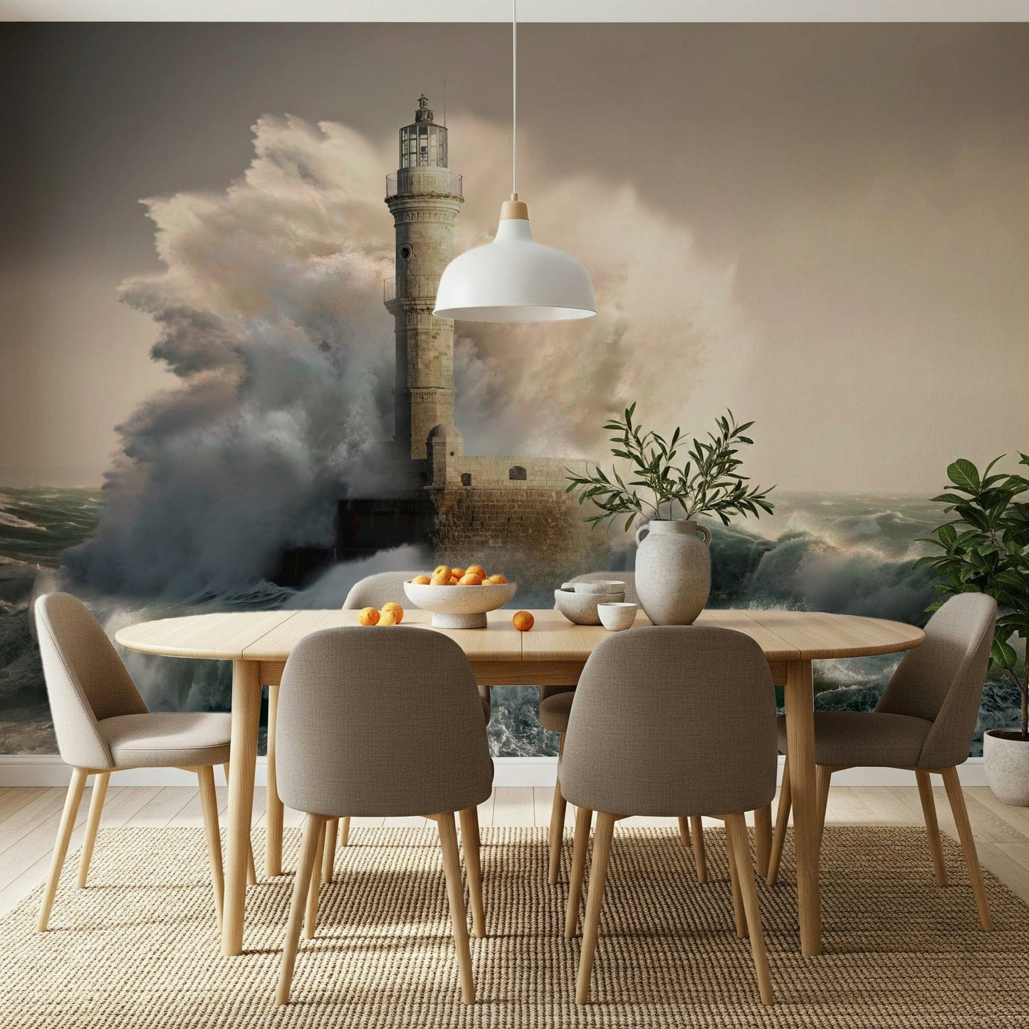 Lighthouse Tempest Wall Mural -2570291