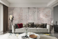 Dreamy garden storybook blush pink wallpaper
