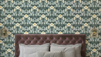 Strawberry Folk Forest Night wallpaper in deep tones

