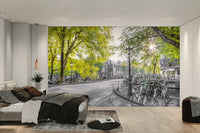 A large-scale cityscape photography print.

