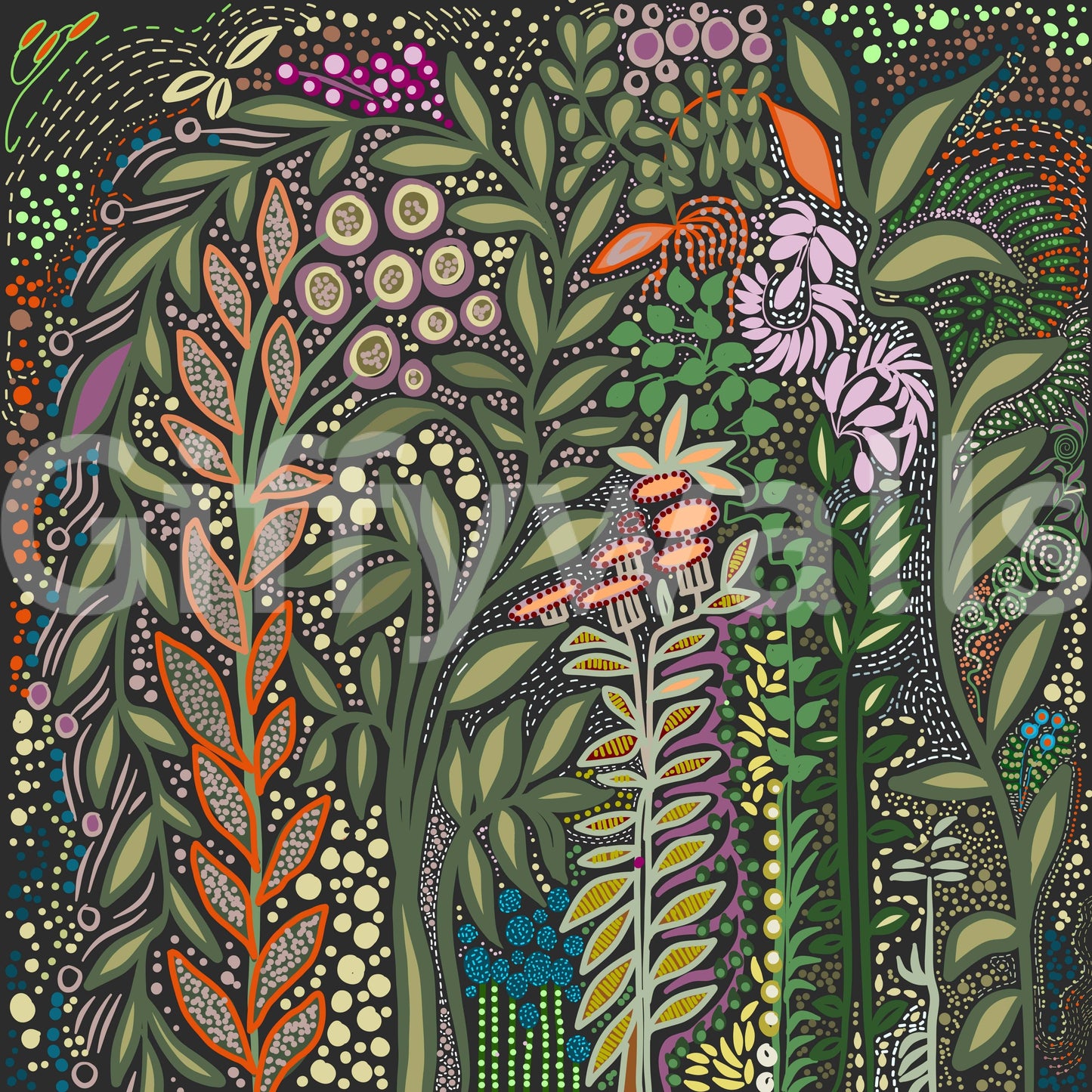 Enchanted Foliage- Strelitzia Garden Wall Mural