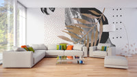 Unique Monochrome Marble Design Wallpaper Mural - Giffywalls