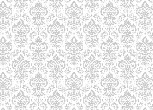 Silver Damask Wallpaper