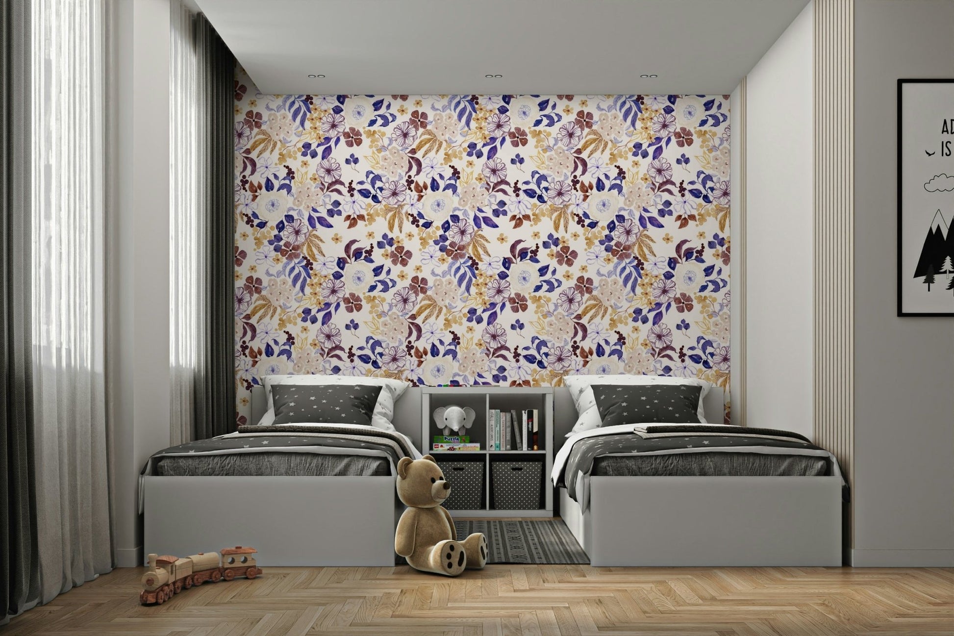 Soft nature-inspired wallpaper with elegant foliage

