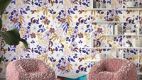 Understated botanical wallpaper for calm spaces

