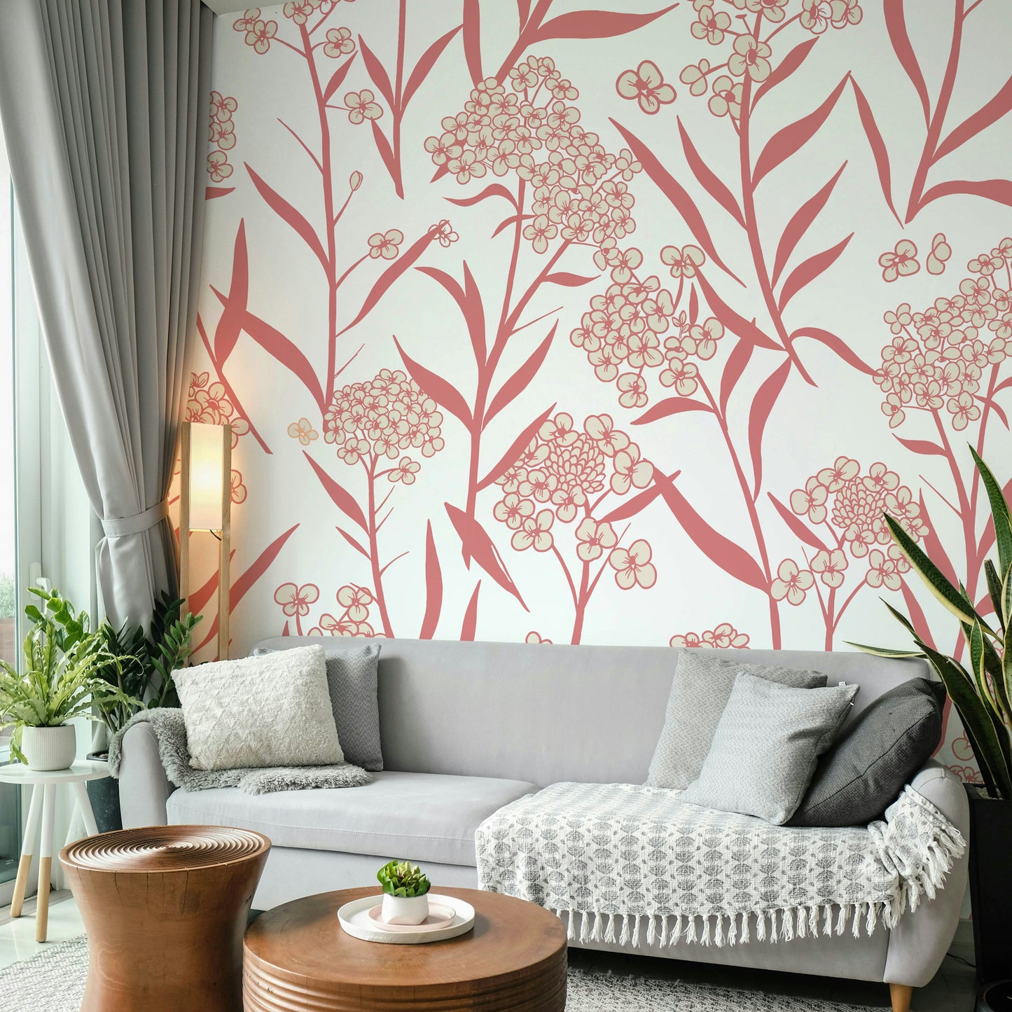 Romantic cottagecore wallpaper with soft spring tones