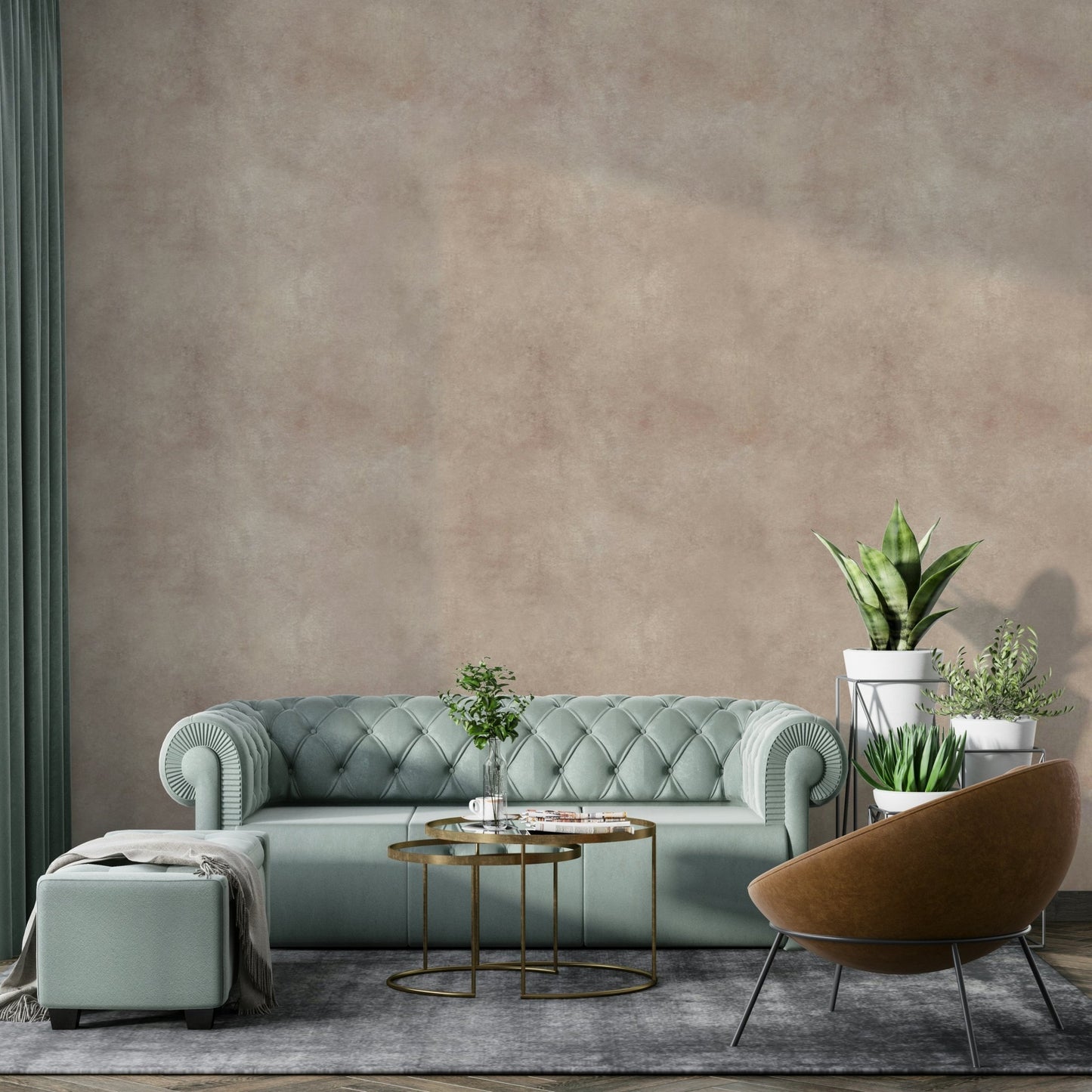 Light blush suede-effect wallpaper for interiors

