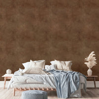 Warm suede wall mural in sable brown finish

