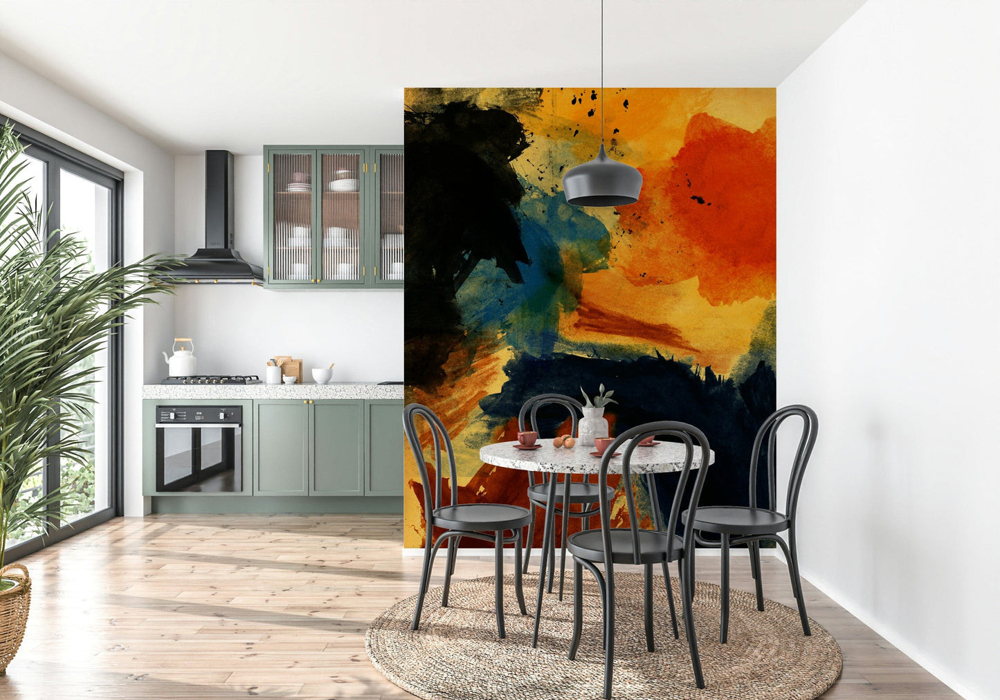 A serene energetic pattern wall mural for your decor.