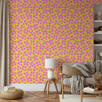 Cheerful summer flowers wallpaper in vibrant hues

