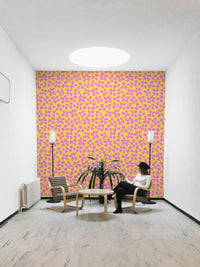 Floral wallpaper with a burst of summer blooms in full color

