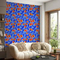 Sunny fruit wallpaper design for lively spaces

