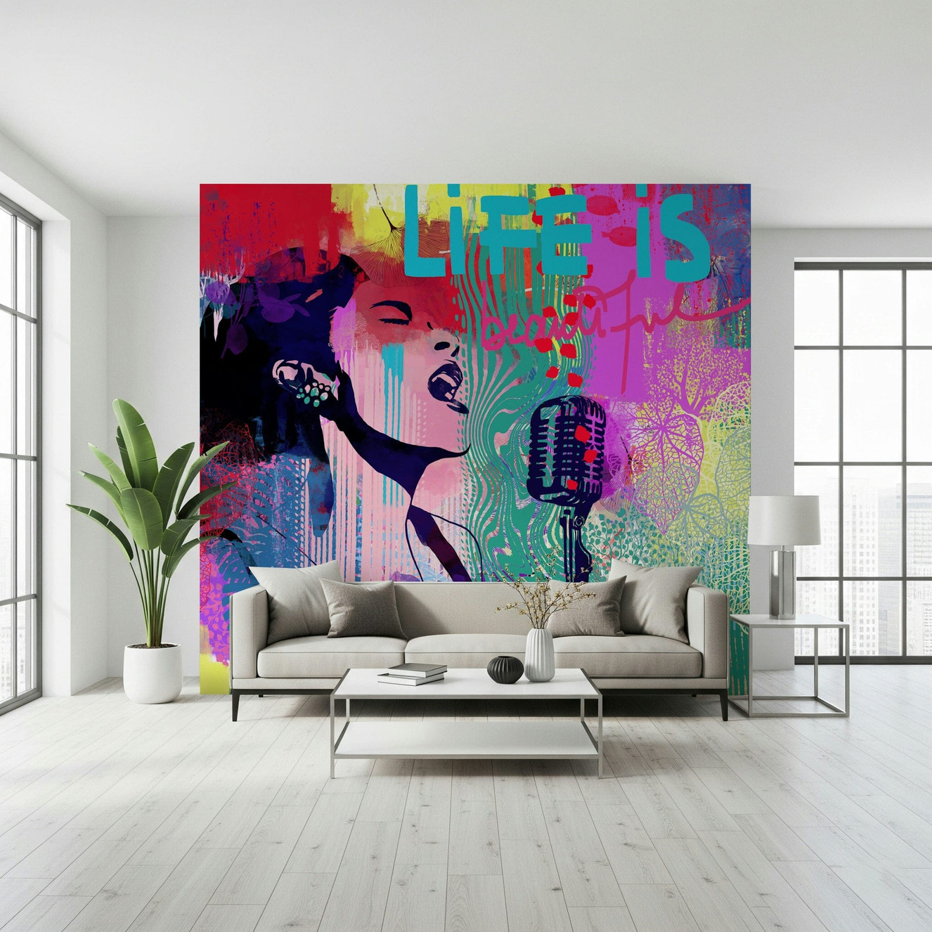 Sunday Blues Wall Mural