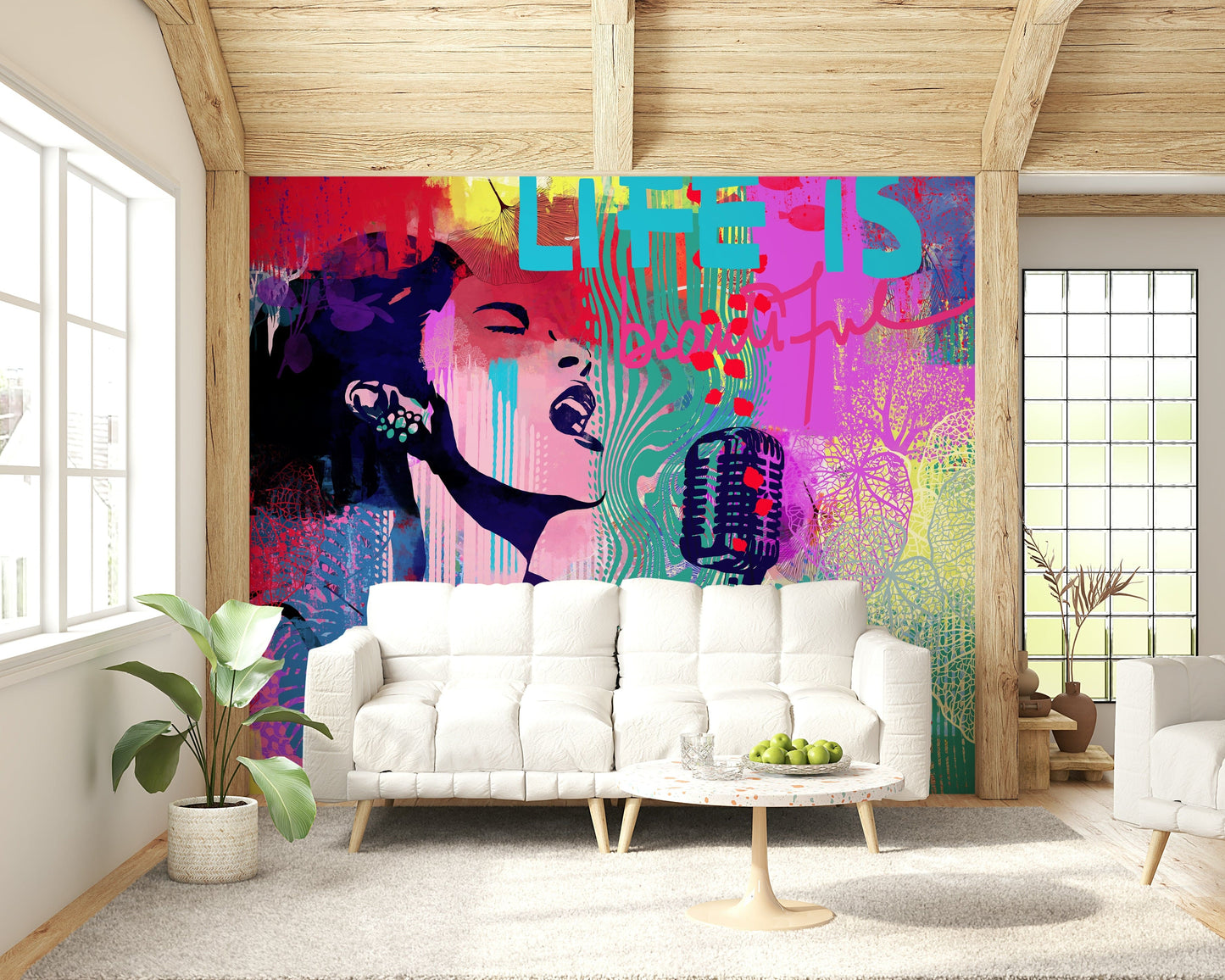 Sunday Blues Wall Mural