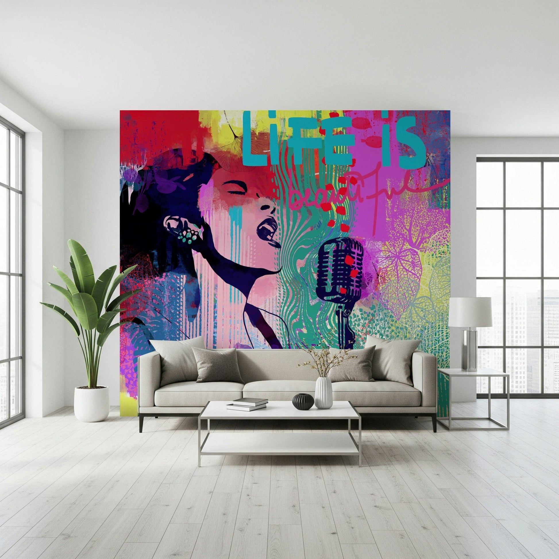 Sunday Blues Wall Mural