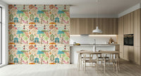 Wall mural featuring waves, sand dunes, and coastal skies for a seaside retreat feel.