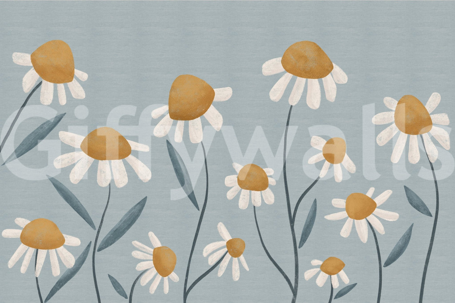 Sunny Daisy Field Wall Mural