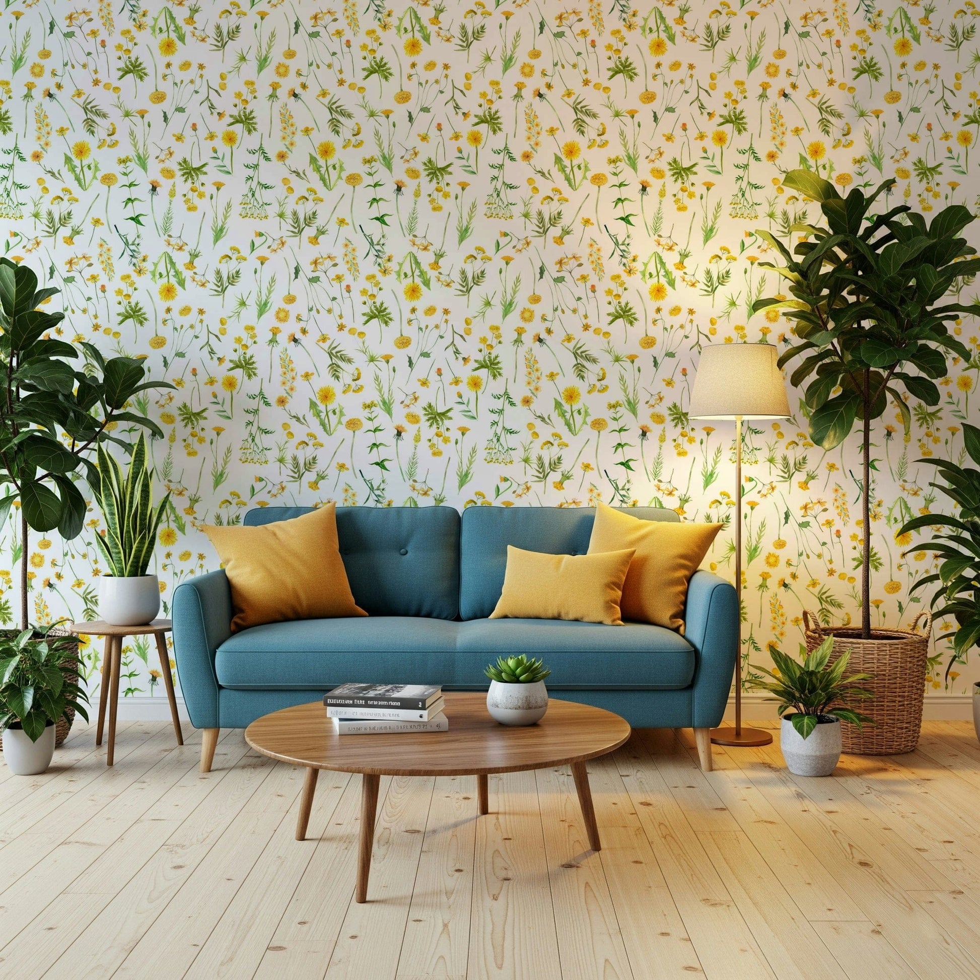 Natural Sunny Meadow inspired floral surface decoration.