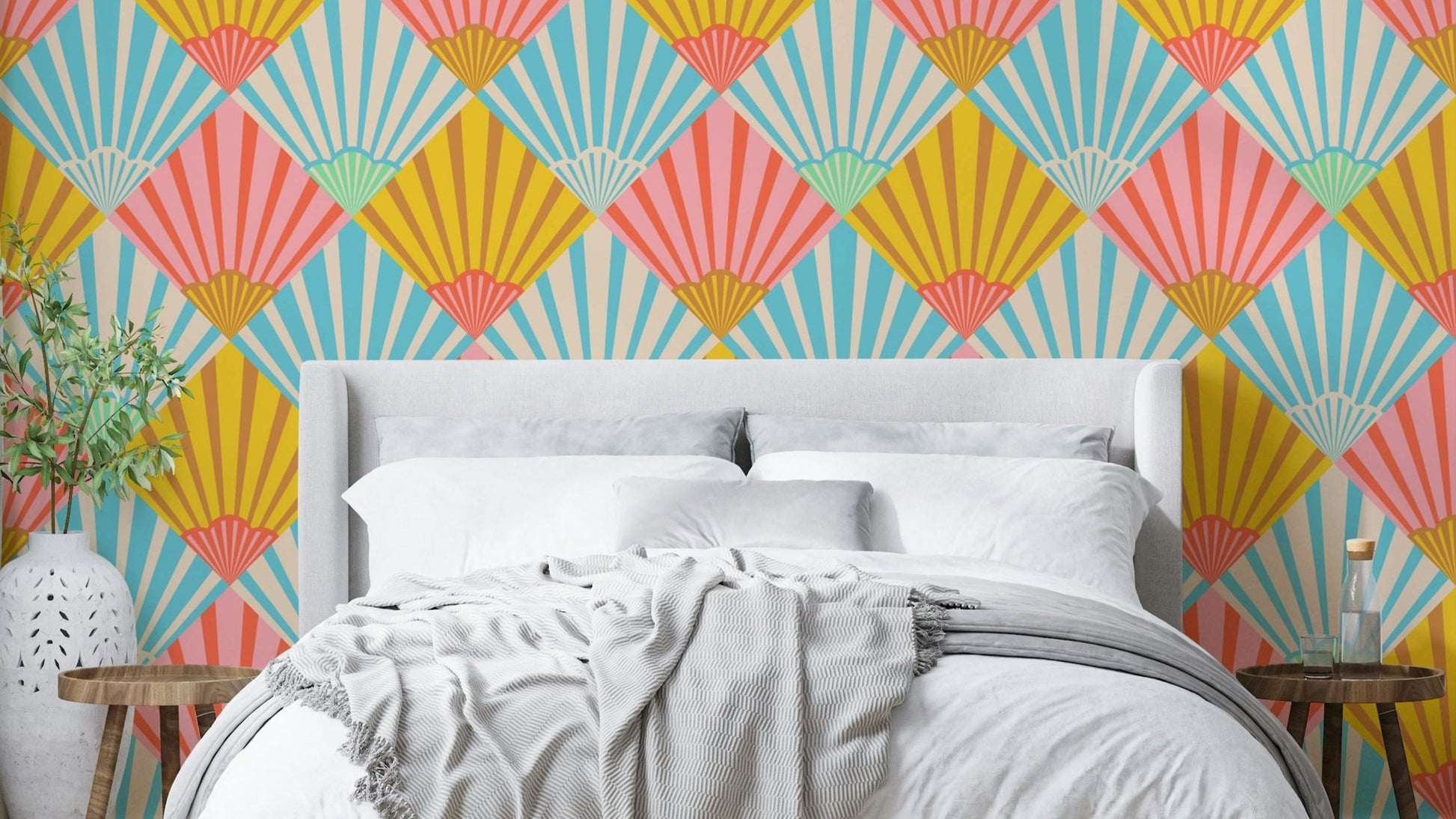 The geometric shapes are a central focus of the image.

