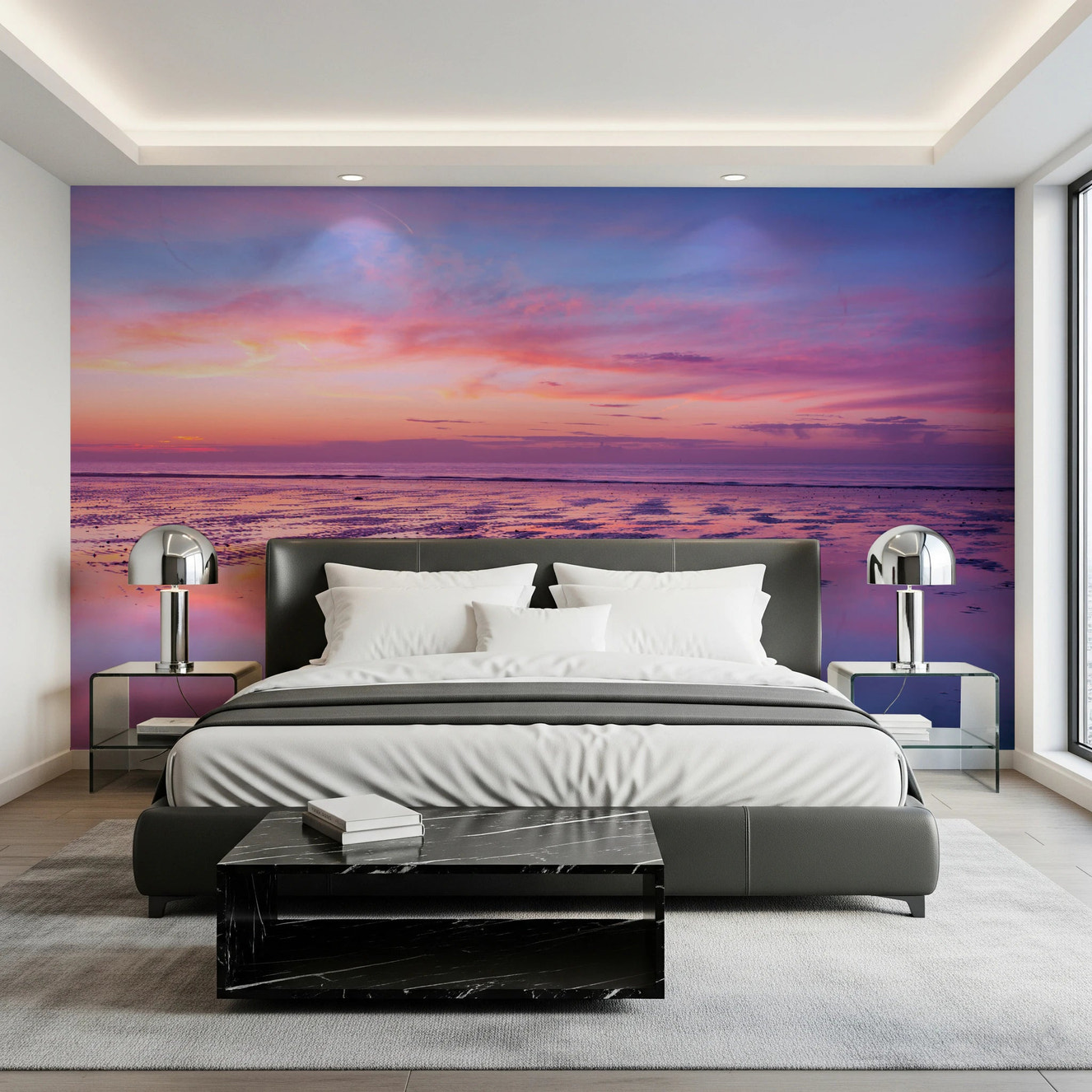 Sunrise at beach Wall Mural