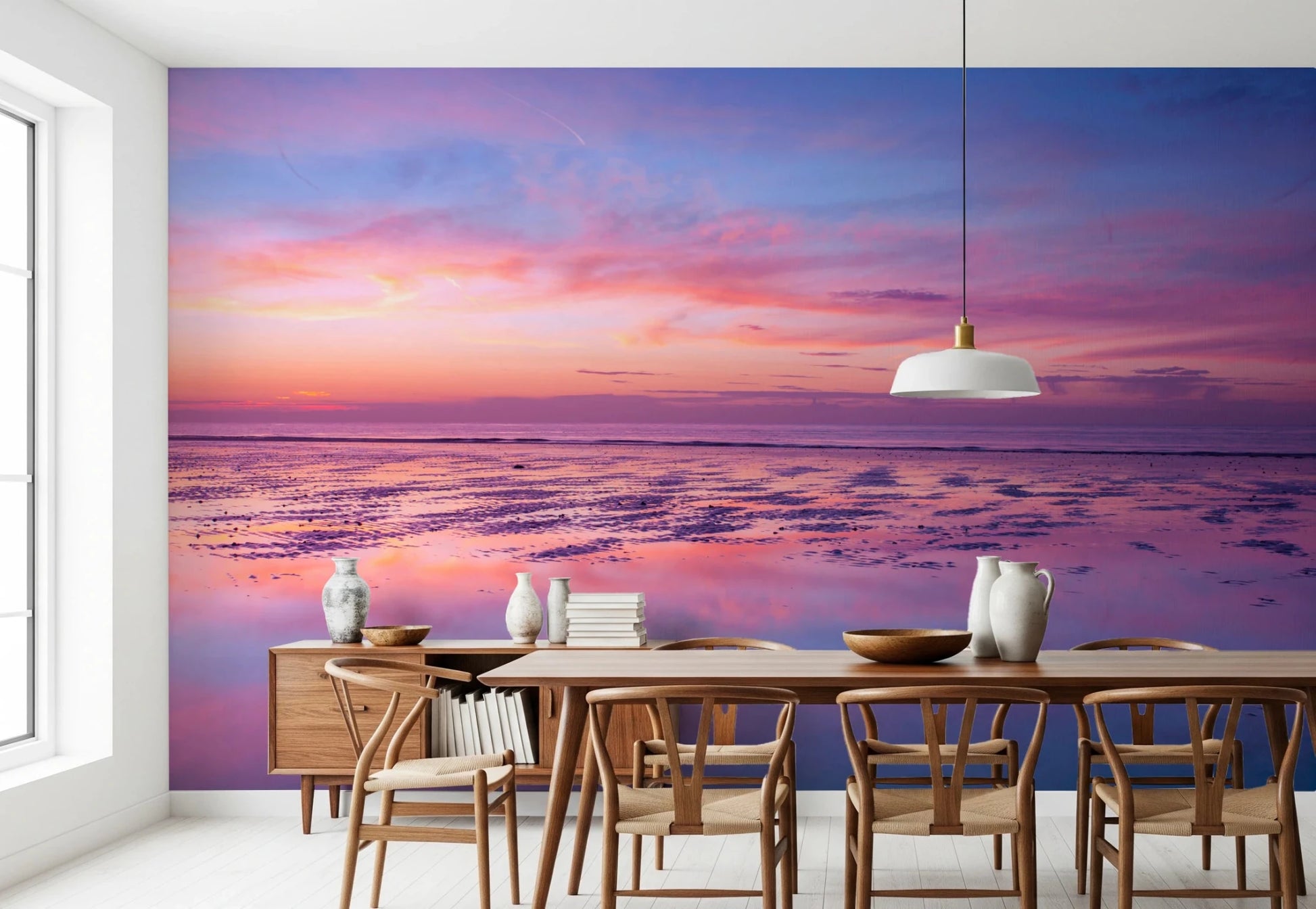 Sunrise at beach Wall Mural
