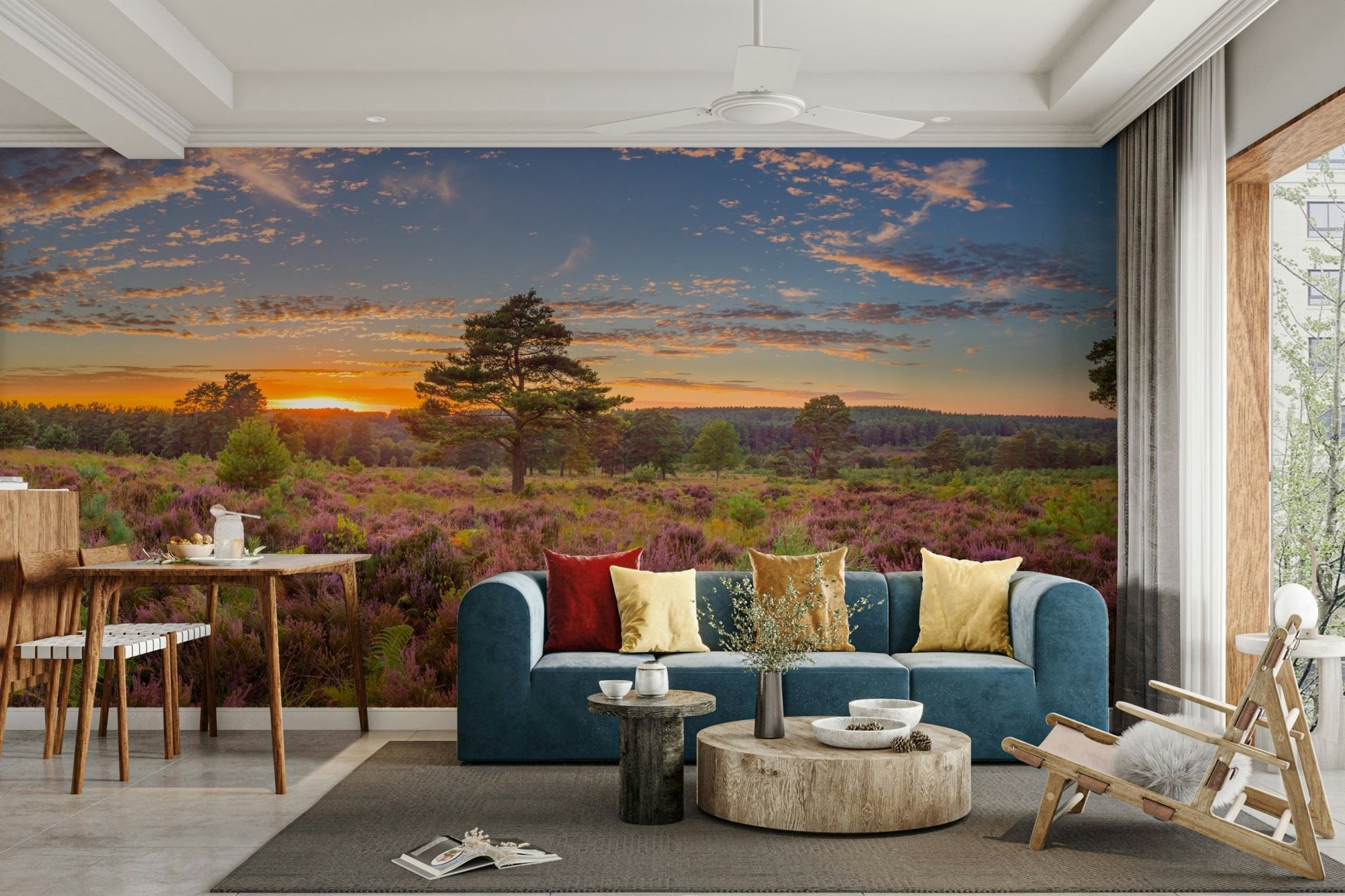 The design has a layered look, showing a long view into the field.

