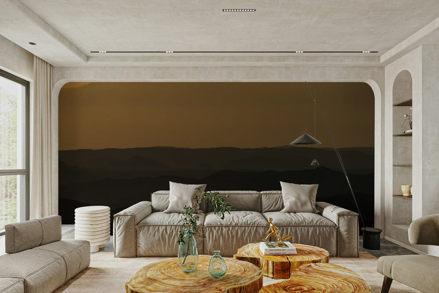 A serene canyon landscape wall mural for your decor.

