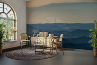 An artistic nature landscape mural for home decor.

