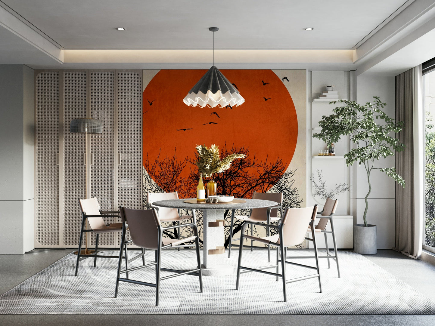 The mural covers a significant wall area.
