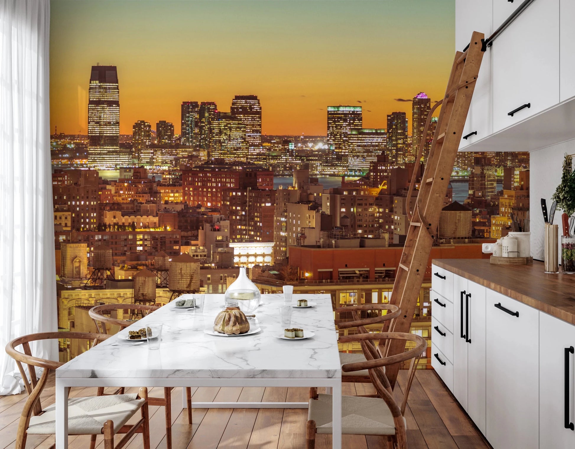 Sunset Metropolis Wall Mural