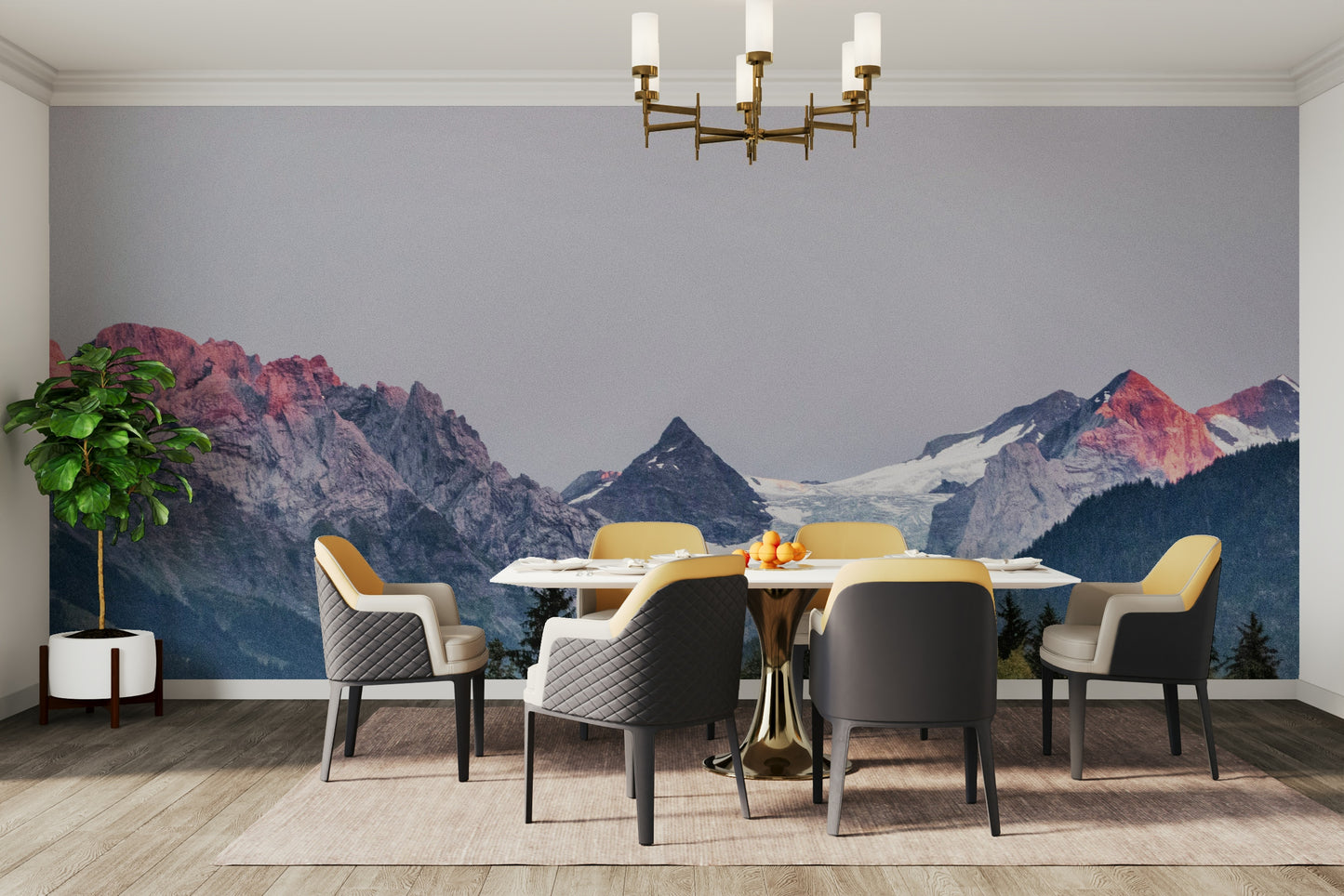 Sunset Mountain Vista Wall Mural