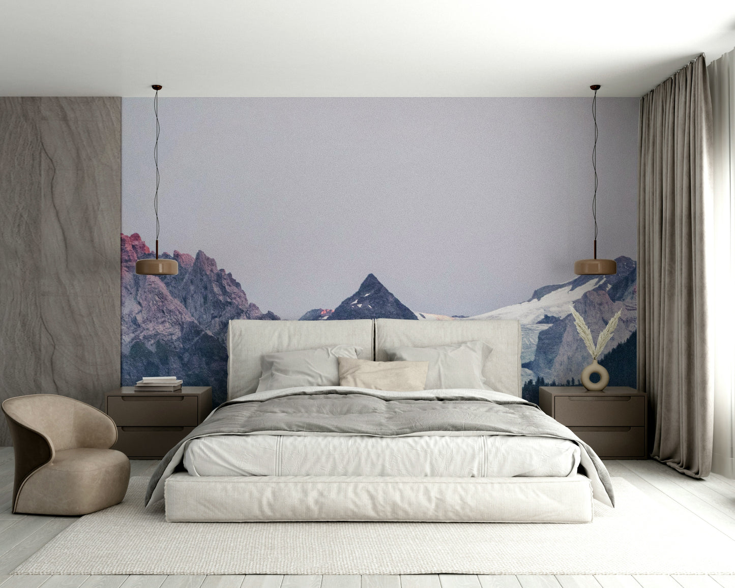 Sunset Mountain Vista Wall Mural