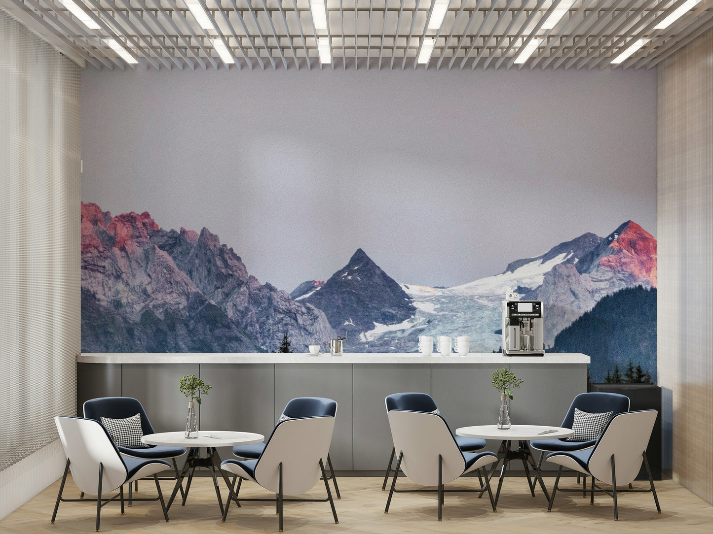 Sunset Mountain Vista Wall Mural