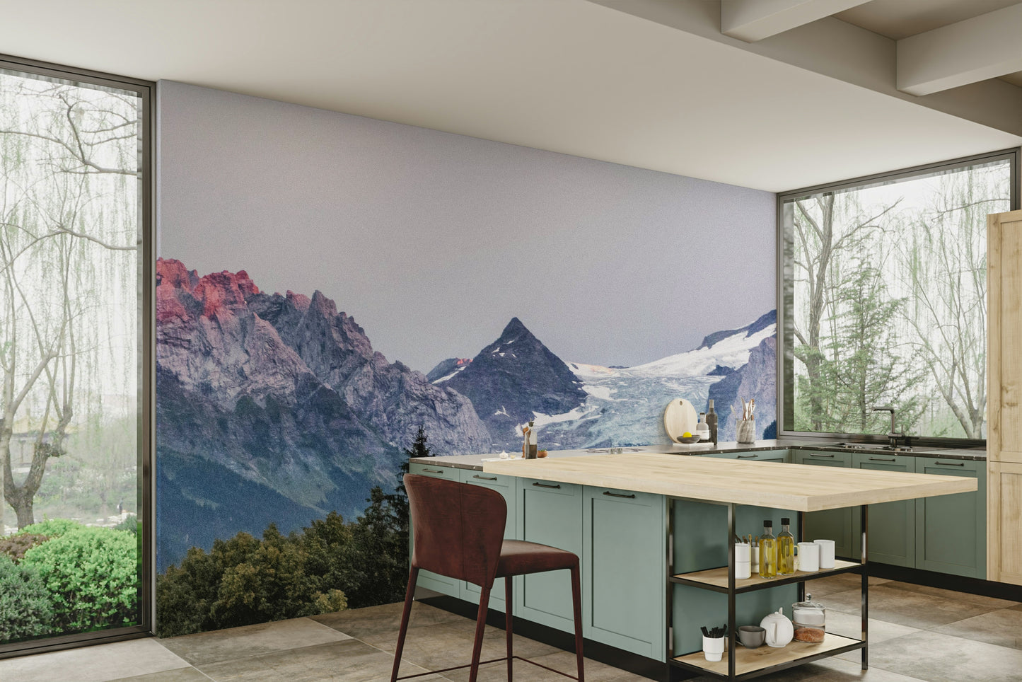 Sunset Mountain Vista Wall Mural