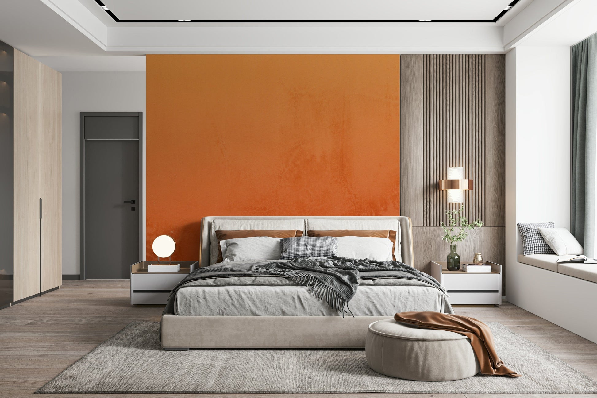 Warm glowing sunset ambiance wallpaper, perfect for living spaces.
