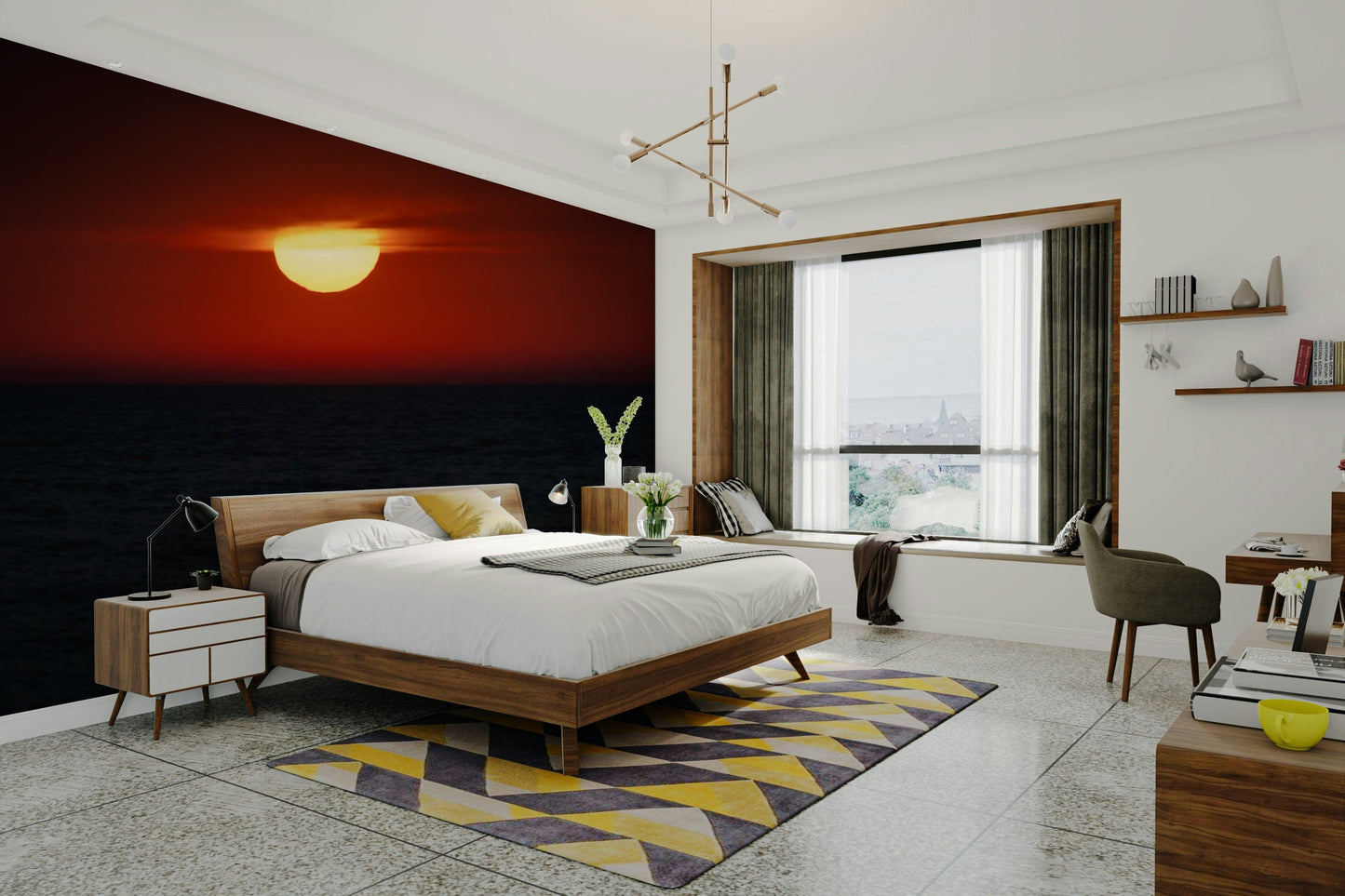 Sun Down serene wall covering

