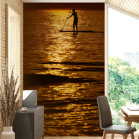 A serene coastal twilight wall mural for your decor.

