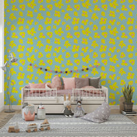 Yellow daisy wallpaper for sunny, vibrant walls

