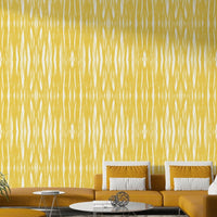 Bright yellow Sunshine Strokes wallpaper for living room

