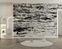 A contemplative wave texture wallpaper mural for a feature wall.

