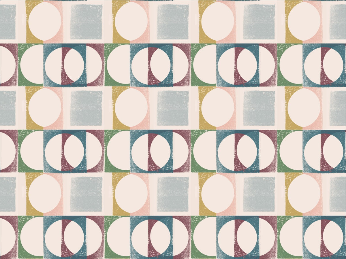 Modern Italian Villa Pink Blush AB Wallpaper in your room — zoomed