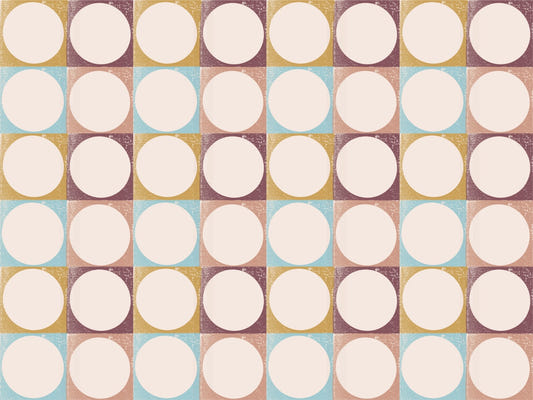 Modern Pink Blush Circles Pattern Wallpaper