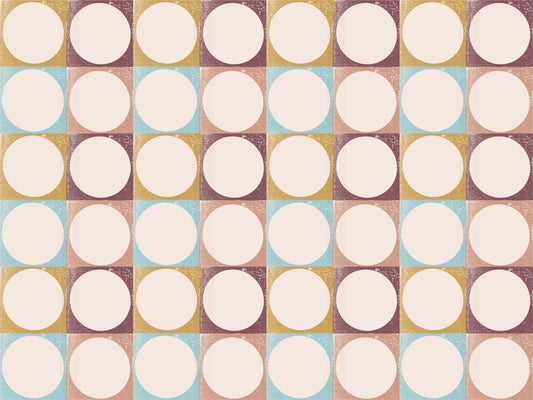 Modern Pink Blush Circles Pattern Wallpaper