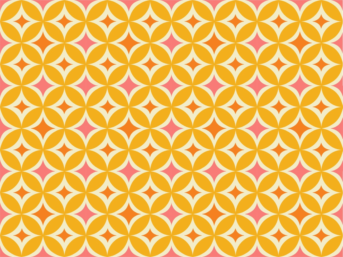 Portuguese Yellow Tiles Azulejos Design Wallpaper in your room — zoomed