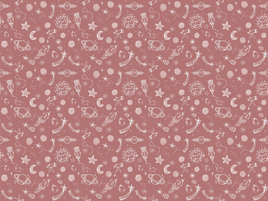 Space Voyage Rose Color Wallpaper