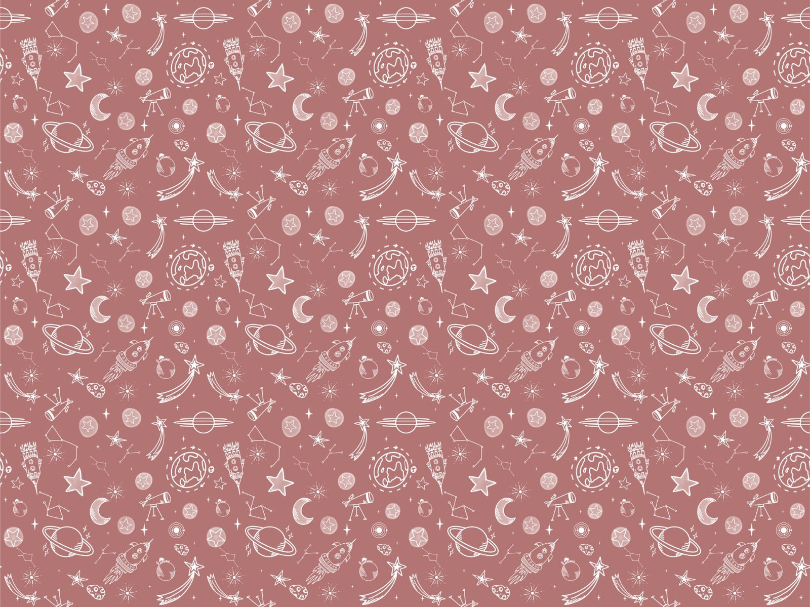 Space Voyage Rose Color Wallpaper