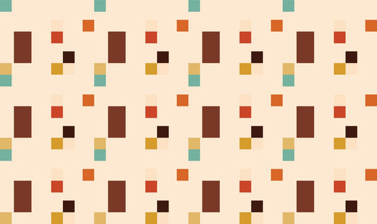 Vintage Tiles Beige Color Wallpaper