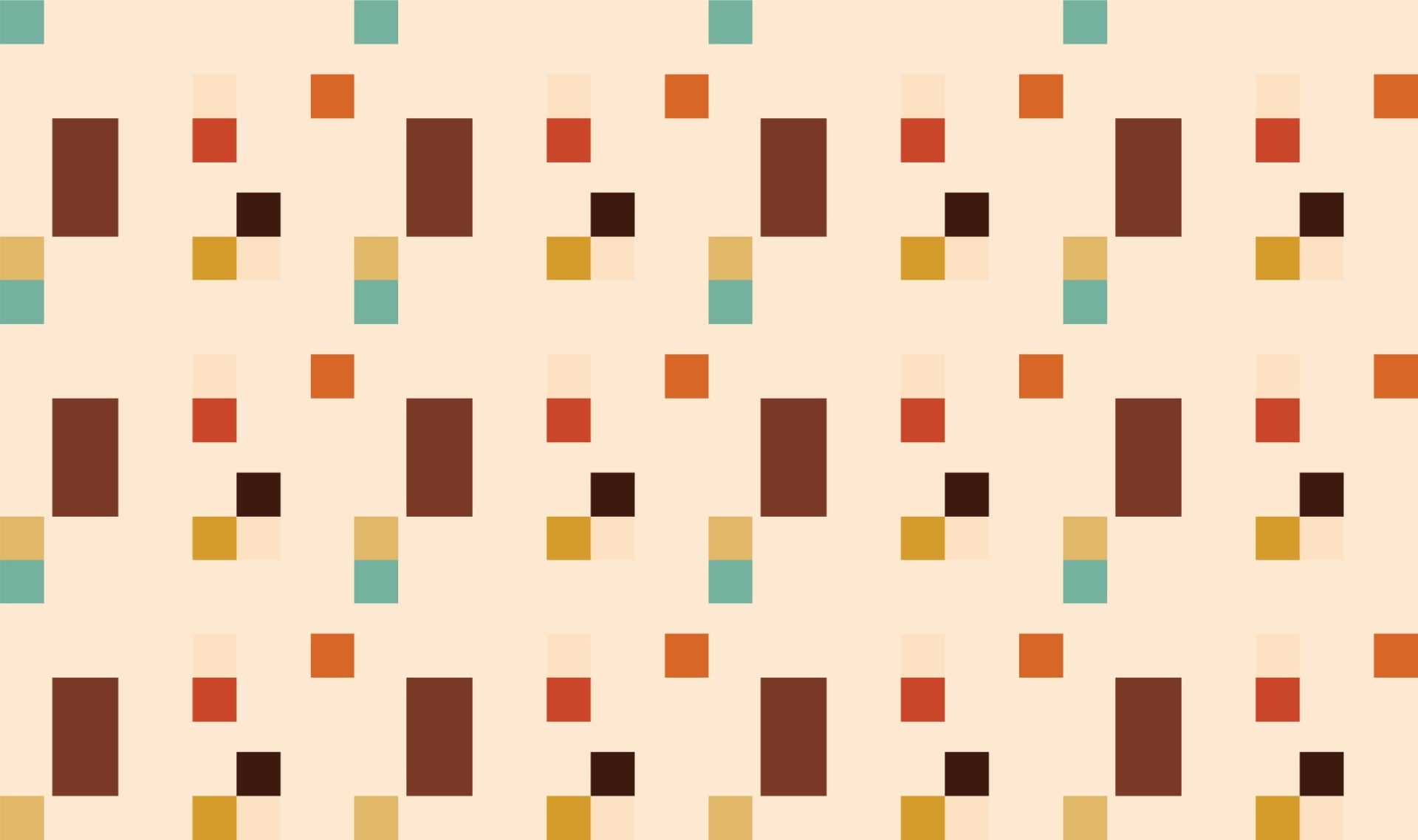 Vintage Tiles Beige Color Wallpaper