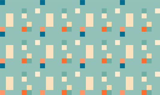 Vintage Tiles Blue Color Wallpaper