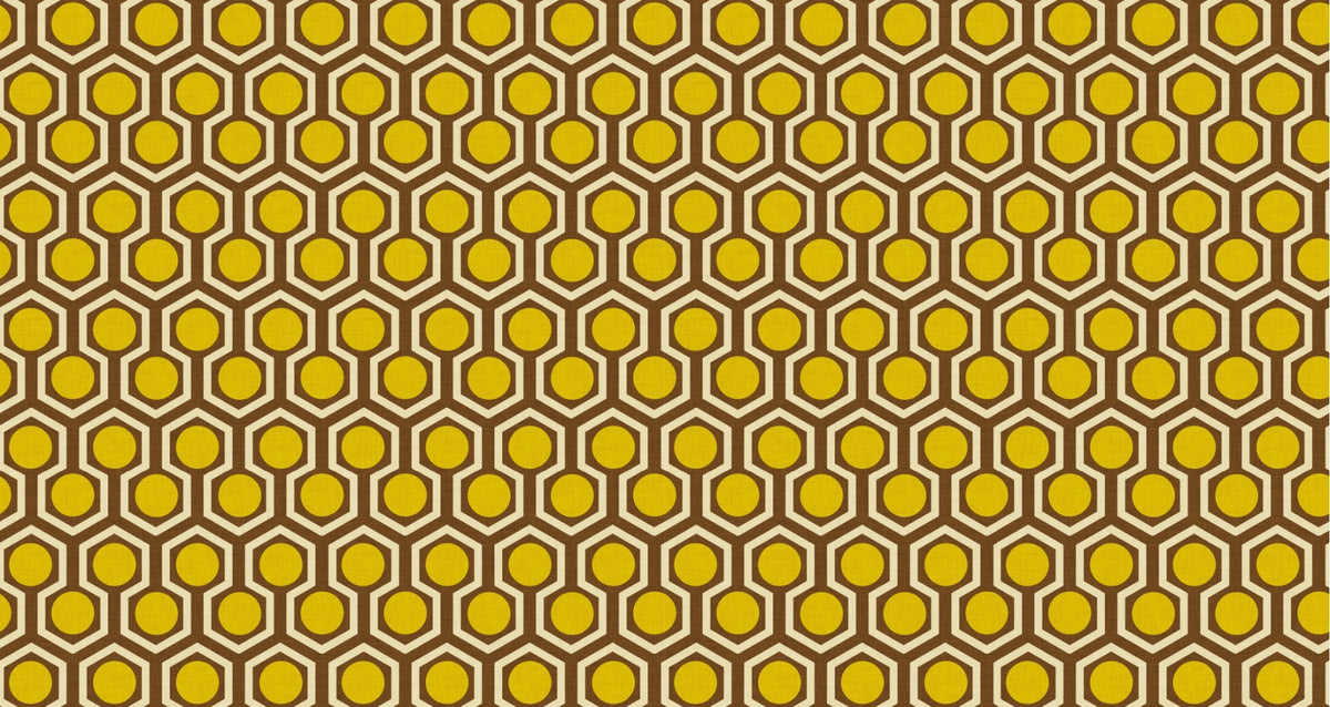 1970s Hex Dot Brown Color Wallpaper in your room